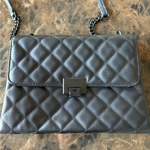 Aldo Black Quilted Shoulder Bag - Picture 3 of 5